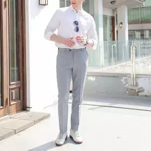 엠필 남성 여름 레이온 보카시 체크 히든밴딩 스판정장바지(30-38사이즈)6종택1