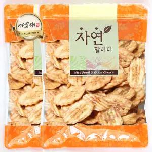 [가온애] 구운 바나나칩 600g x2팩 / 구운바나나칩 건바나나 건바나나칩 과일칩 바나나과자 견과 옛날과자