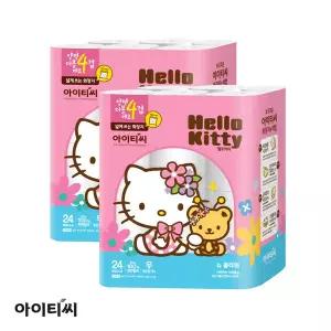 헬로키티 4겹 플라워 화장지(25m) 24롤X2팩(48개입)