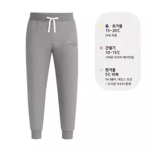 타미힐피거 그래픽 조거 남성 트레이닝 긴바지 팬츠 그레이 09T4154-004