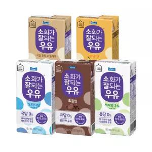 매일 소화가잘되는우유 190ml 5종 12팩 무료배송 오리지널/저지방/미숫가루/바나나/초코
