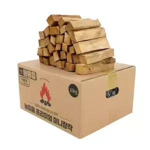 참나무 장작 불멍 캠핑 바베큐 쪼갬목 통목 미니 땔감 화목난로 10kg 20kg