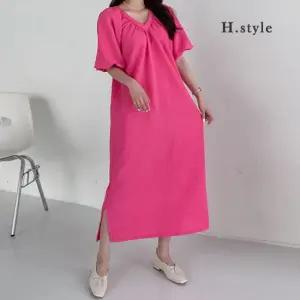에이치스타일 H스타일GR비비드셔링원피스 여름 OPS 캐주얼 루즈핏