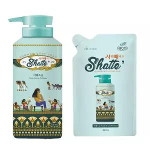 무궁화 사해소금 화산송이 샤워때바스 500ml 1개 2개 리필450ml 택1