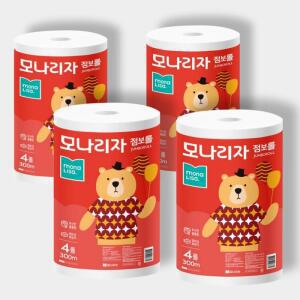 [모나리자] 점보롤 2겹 300m 4롤 x 4팩_SH