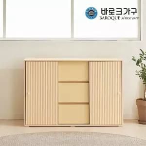 슬링 E0등급 템바 슬라이딩 2도어 1200 서랍 수납장_착불배송