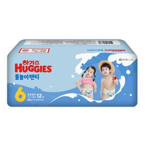 하기스 물놀이팬티, 6단계 공용, 12매, 1개