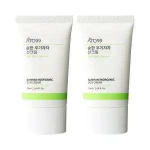 [내일도착] 아토99 순한 무기자차 선크림 SPF50 자극 눈시림 없는 비건 썬크림 50ml