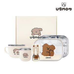 초코몽이 식기 선물세트 식판 스푼포크 면기 컵)
