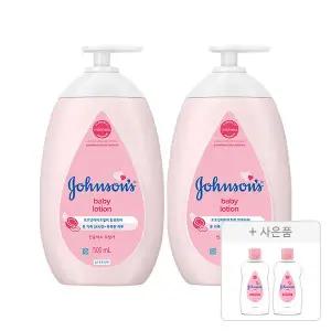 존슨즈 핑크 로션 500ml, 2개 + 증정(베이비오일 125ml, 2개)