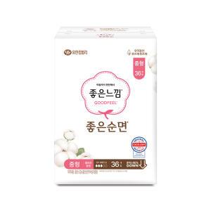 좋은느낌 좋은순면 날개형 울트라슬림, 중형, 36매, 1개
