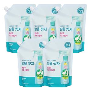 온더바디 코튼 풋 발을씻자 풋샴푸 레몬민트향(리필) 500ml, 5개