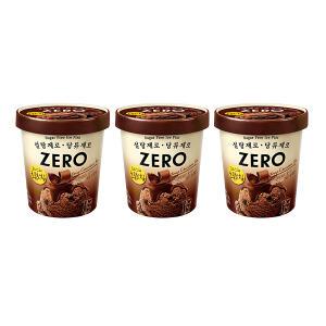 [슈팅냉동] 제로 아이스 딥초콜릿 파인트 474ml, 3개
