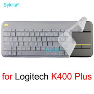 Logitech K400 Plus용 키보드 커버 Logi K400용 터치패드 보호 보호기 스킨 케이스 투명 실리콘 포함