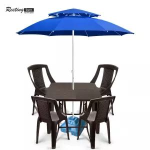 야외용 휴대용 접이식 파라솔 테이블 세트 캠핑 의자 휴식용 휴식 테라스