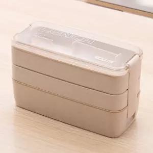 전자레인지용 런치박스 3단 도시락통 숟가락 포크 포함 냉장보관가능/도시락/샐러드/통/어린이/키즈/반찬