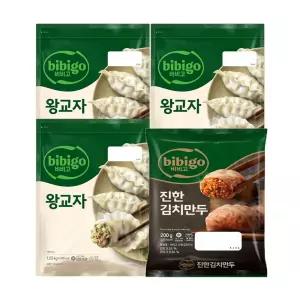 CJ제일제당 비비고 왕교자1.05kg x3봉 + 진한김치만두 200G x1봉