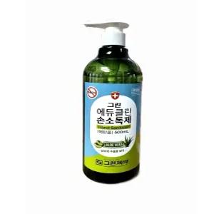 그린제약 에듀클린 손소독제 500ml ,1개 /살균소독 감염예방관리 에탄올 페퍼민트향