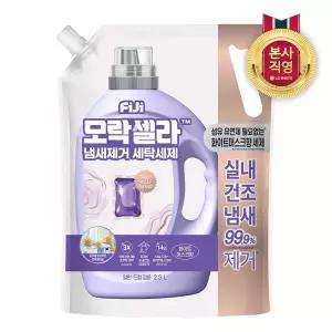 피지 모락셀라 섬유유연제 필요없는 실내건조 냄새제거 세탁세제 리필 화이트머스크향 2.3L 일반드럼겸용