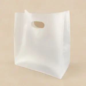 30x40cm 100장 쇼핑 백 비닐 봉투 링형 반투명 손잡이/식품/소품/선물/액세서리/쿠키/음식/커피/음료/의류