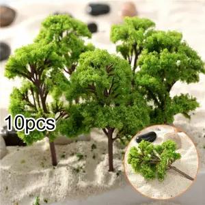 모형 나무 장식품 장식 4cm 철도 디오라마 풍경 플라스틱 체중계 장면 집 거실 주방 장식 10 개