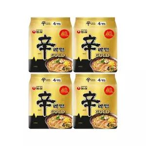 농심 신라면골드 125g, 4입, 4개