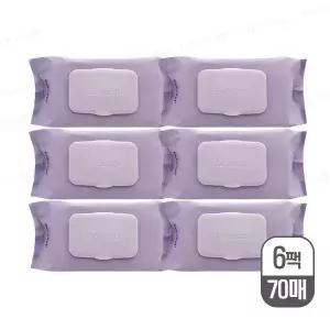 베베숲 프리미어 plus 물티슈 캡형 70매 6팩 / 아기물티슈 두꺼운 엠보싱