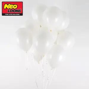네오텍스 30cm 일반 화이트 라운드 풍선 100개입 파티 장식 칼라 컬러 용품 홈파티 파티용 생일 돌잔치장시