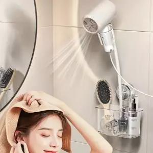 무타공 헤어드라이기 거치대 드라이기 자바라 거치대 걸이
