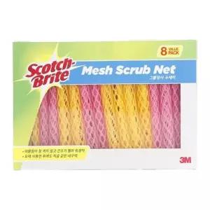 3M 스카치브라이트 그물 망사 수세미(MN-900) 8개입 1개