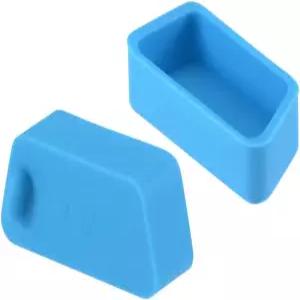 uxcell 10pcs VGA 포트 커버 실리콘 방진 보호 캡 DB9 파란색