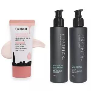 끈적임없는 라이트 톤업 선크림 SPF50+ 시카 남성 스킨 로션