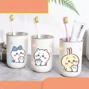 치이카와 양치컵 세척용 칫솔컵 세면컵 컵 스테인리스 구강 세척 먼작귀
