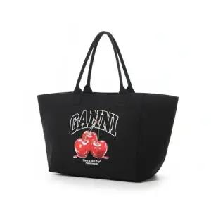 가니 26SS BLACK XXL CHERRY TOTE B2110037 252) 블랙 XXL 체리 토트백)