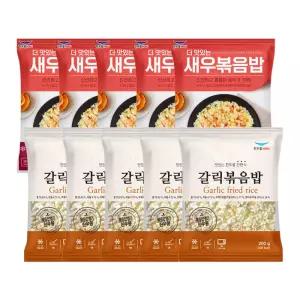 한우물 새우 볶음밥 250g x 5개 + 한우물 갈릭 볶음밥 200g x 5개