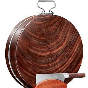 원통 도마 라운트 정육점 중국집 400x400x100mm 화이트 흑철목 블랙 뿌리 색상
