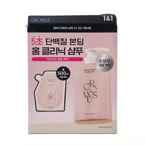 그로우어스 데미지 테라피 샴푸 EX 500ml+리필 500ml