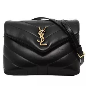 [생로랑] 루루 토이 퀼팅 레더 스트랩 숄더백 블랙 금장 678401 51543740