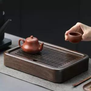 흑단나무 햇살그늘 차트레이 퇴수기 차판 다도 1 26.8x20X5cm 950ml