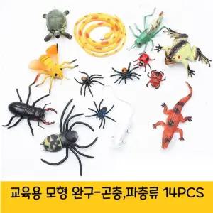 (14종) 어린이집 유치원 학습 교육 완구 곤충 파충류 모형 중/세트/미니어처/피규어/컬렉션/교구/교재
