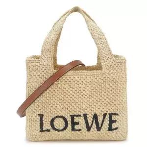 로에베 MUST IT_LOEWE 26SS Mini Font tote in raffia A685V46X01 2123) 라피아 미니 폰트 토트)