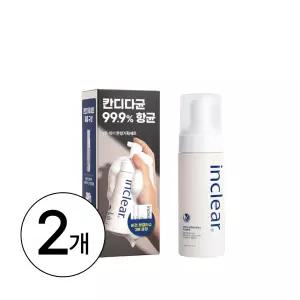 인클리어 강화약쑥 프로바이오틱스 여성청결제 150ml x 2개, +여성청결티슈 6매, 칸디다균 99.9% 항균