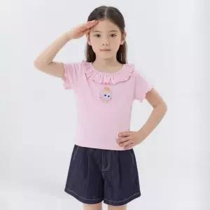 캐치! 티니핑 여아용 다이아나핑 프릴소매 5부 면스판 티셔츠PK