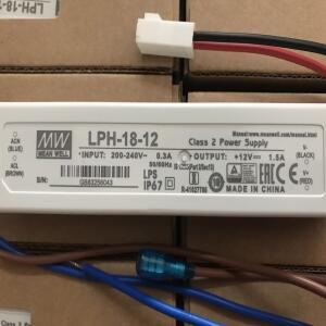 MEAN WELL LED 방수 전원 공급 장치 보안 카메라 조명 LPH-18-12 W 24 18W