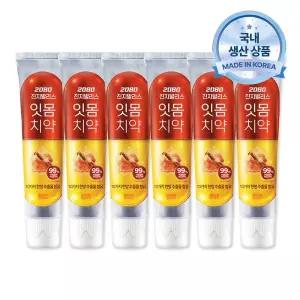 2080 진지발리스 골드진생 잇몸 케어 구강 치약 140g 6개입