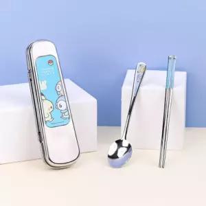 포켓몬 슈퍼클린 올스텐 수저 케이스 3P세트캐릭터 숟가락젓가락셋 올케이스 레스 학생 초등 어린이 키즈