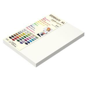 종이문화 다빈치엠보 두꺼운 양면엠보싱지 180g A4 No.01 화이트 50매 색지