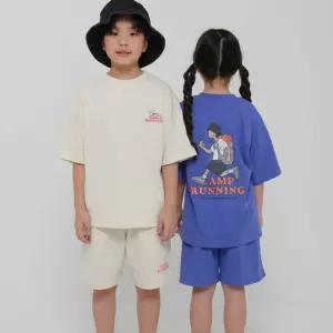 반팔 반바지 여름 상하복 아동 유아 주니어 패밀리룩 백배킹 상하 세트