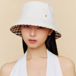 [닥스](강남점)DCHE6E601IV [닥스 모자]모던DD 백슬릿 리본 아이보리 버킷햇