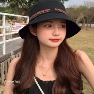레터링 스트랩 벙거지 모자 벙거지모자 선캡 썬캡 여름 캡모자 밀짚 왕골 나들이 여성 성인 여